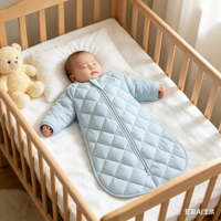 Modèle populaire ODM, sac de couchage pour bébé à manches longues, durable, avec poignets incurvés, anti-transpiration