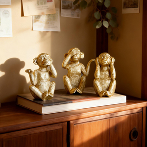 Vif <span class=keywords><strong>sagesse</strong></span> trois singes sages figurine en résine ensemble décoration pour <span class=keywords><strong>la</strong></span> maison artisanat <span class=keywords><strong>de</strong></span> table décor à <span class=keywords><strong>la</strong></span> maison accessoires décoratifs pour <span class=keywords><strong>la</strong></span> maison - Product Image 3
