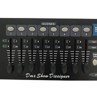 Controlador DMX Profesional Emslaser EMS-192 para Iluminación de Escenarios de Discoteca y Ambiente de DJ con Potencia de 10W y Entrada AC100-240V