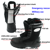 Fabrication en Chine de chaussures de sécurité en cuir étanches à l'eau et au feu Bottes ISO 20345 pour hommes