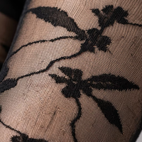 Collants Jacquard à Motifs Floraux Gothiques Lonati 400N, Collants à Motifs Vintage