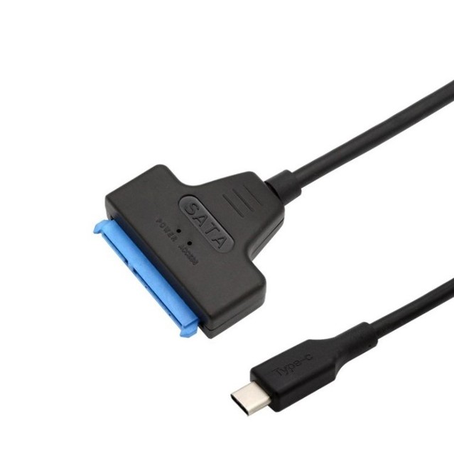 High Quality Type-C SATA Cable Braid Shielded Conductor External Hard Drive Adapter for 2.5 Inch SSD/HDD Hard Drive