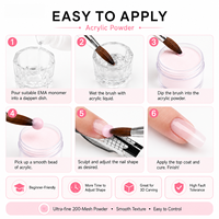 Poudre à ongles professionnelle en gros d'usine, séchage rapide, usage en salon, texture crémeuse beurre, format vrac 1kg, poudre acrylique