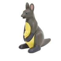Jouets promotionnels de personnalisation biodégradables en forme de kangourou en mousse PU de qualité supérieure créative durable