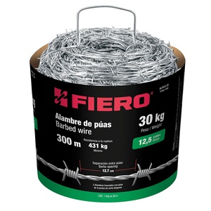 ALPU12-30 Fiero เครื่องวัด12.5ม้วนยาว300เมตรลวดหนามชุบสังกะสีชุบร้อนและเคลือบพีวีซีเพื่อความปลอดภัยและใช้งานในคุก