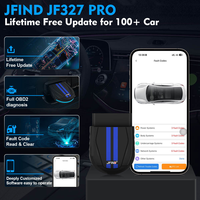 Escáner de Diagnóstico de Sistema OBD2 Completo, Lector de Códigos de Auto Universal OBD JF327 Pro ELM327 BT5.1 con Aplicación Gratuita