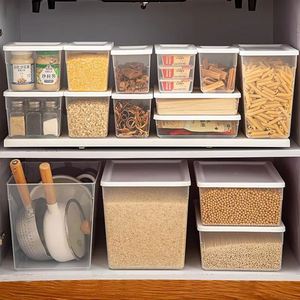 Transparent Pp Food Container Moisture-Proof Kitchen Organizer Dispenser Seal Cereal Preservation <b>Storage</b> <b>Box</b> Custom Logo - Product Image 2