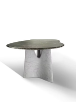 Table à manger en marbre naturel sur mesure avec design moderne, plateau en pierre polie pour hôtel, maison, salle à manger, options rondes, ovales, rectangulaires