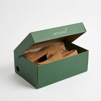 Boîte à chaussures portable de luxe personnalisée pour baskets avec fermeture magnétique et poignée, emballage en carton rigide
