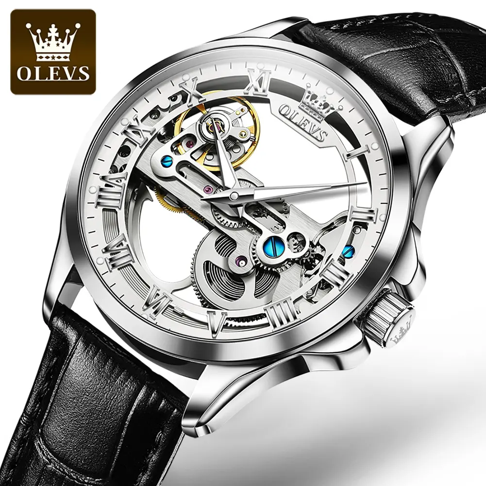 6661 OLEVS Custom Logo Fashion Waterproof Digital Online luxury Tourbillon Mechanical watch Automatic Wrist Watches For Men