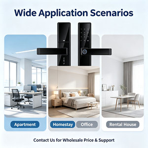 Glomarket Tuya WiFi Fingerprint Smart Door Lock Ttlock APP Remote <b>Control</b> Temporary Password Suitable <b>for</b> Apartment Door Office - Product Image 3