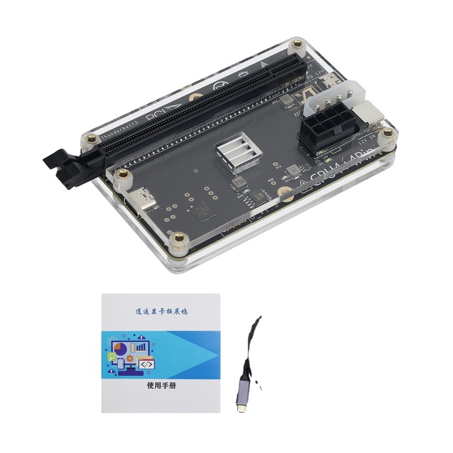 Mini Graphics Card Box Video Card Box + GPU Dock + 100cm/39.4" USB4 Data Cable for Thunderbolt 4 & 3
