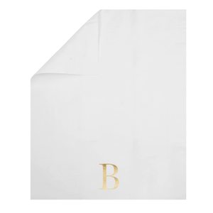 12x16 pulgadas 3 capas frustrado recto oro monograma 'B' servilletas de papel 18gsm pulpa de madera rectángulos bolsa de estilo desechable - Product Image 5