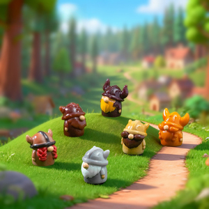 新款红胡子战士维京侏儒雕像可爱DIY装饰配件，迷你装饰品 - Product Image 2