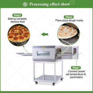Horno Eléctrico/a Gas de 500 Grados F para Hornear Bases de Pizza, Horno Túnel para Pizza - Product Image 5