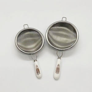 New Chinese Style 304 Stainless Steel <b>Tea</b> Strainer with Double-Layer Ceramic Filter: Kung Fu <b>Tea</b> <b>Set</b> Filter, Retro Zen-Inspired - Product Image 1