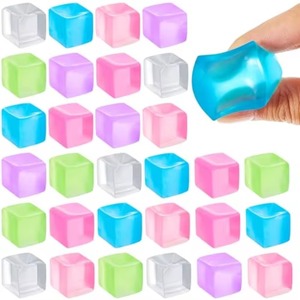 Balles anti-stress, jouets sensoriels, cubes sensoriels pour soulager le stress, 0,98 x 0,98 pouces, pour adultes, cadeaux et faveurs de fête - Product Image 1