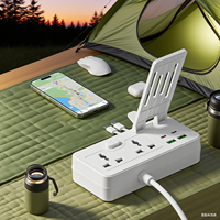 Multiprise avec support pour téléphone, rallonge électrique universelle avec prises USB