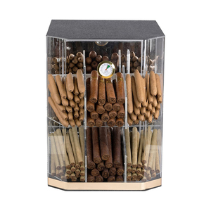 Humidor de Cigarros Acrílico Hermético, Caja Transparente para Cigarros de Escritorio con Higrómetro, Caja de Exhibición Acrílica con Capacidad para hasta 50 Cigarros - Product Image 5