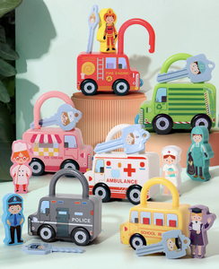 Puzzle d'éducation précoce des enfants Montessori numérique mère jumelé clé déverrouillage bébé blocs de construction jouets 3-6 ans Oldational - Product Image 3