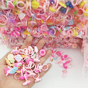 Anelli per Bambini Jincan, Cartoni Animati Carini in Resina/PVC Trasparente, Sezione Asilo, Animali/Zodiaco/Personaggi, Confezione all'Ingrosso - Product Image 1