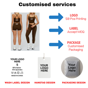 Ensemble de yoga pour femmes Naked Feel Cross Tank Top, soutien-gorge de <span class=keywords><strong>sport</strong></span> à blocs de couleur, shorts, <span class=keywords><strong>tenue</strong></span> de <span class=keywords><strong>sport</strong></span> extensible à 4 sens pour la course à pied - Product Image 2