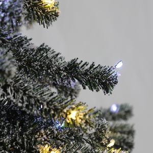 <span class=keywords><strong>Sapin</strong></span> artificiel floqué de type pin alpin avec tronc en bois véritable et lumières LED bicolores pour la décoration de la maison, du bureau ou des fêtes, plusieurs tailles disponibles - Product Image 4