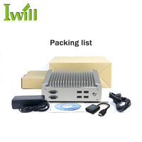Double Lan J1900 Mini Pc Industriel 6COM RS485 RS232 Système d'exploitation Linux Mini Pc pour la surveillance de la sécurité
