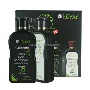 <span class=keywords><strong>Shampoo</strong></span> colorant capillaire <span class=keywords><strong>Dexe</strong></span> à l'huile d'argan et au collagène chinois, couvre 100% les cheveux blancs, shampooing pour cheveux noirs pour usage domestique - Product Image 3