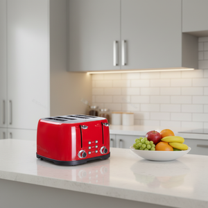 <span class=keywords><strong>Grille</strong></span>-<span class=keywords><strong>pain</strong></span> électrique en acier inoxydable au design rétro, 2 tranches, avec fonction de réchauffage, minuterie mécanique automatique, fonction pop-up - Product Image 2