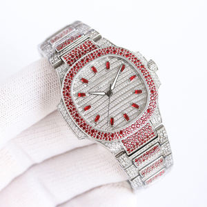 Luxe hommes Pateker Philippers Moissanite cadran glacé verre fenêtre <span class=keywords><strong>diamant</strong></span> testeur-passé montres mécaniques automatiques Style de charme - Product Image 3