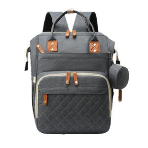 Sac à dos pour couches léger, grande capacité, imperméable, sac de maternité pour bébé avec sangle amovible et poche intérieure zippée - Product Image 1