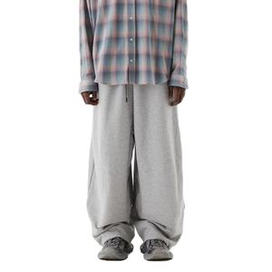 Pantalon de jogging décontracté unisexe confortable et ample avec cordon de serrage, gris, style baggy pour homme – Vente en gros - Product Image 4