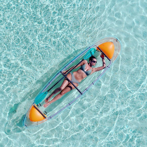 Nuevo Diseño de <span class=keywords><strong>Canoa</strong></span> Transparente, Kayak Doble, <span class=keywords><strong>Canoa</strong></span> Transparente de Cristal, <span class=keywords><strong>Alquiler</strong></span> de Kayaks para Playa - Product Image 2
