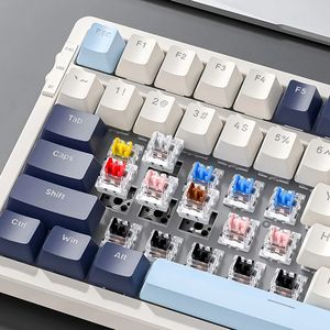 <span class=keywords><strong>Clavier</strong></span> de jeu mécanique <span class=keywords><strong>sans</strong></span> <span class=keywords><strong>fil</strong></span> Free Wolf K8 2.4G à trois modes, structure de joint d'étanchéité personnalisable, 100 touches, échange à chaud - Product Image 6