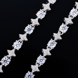 <span class=keywords><strong>Chaîne</strong></span> <span class=keywords><strong>de</strong></span> <span class=keywords><strong>cheville</strong></span> tennis 6 mm pour femme, <span class=keywords><strong>en</strong></span> <span class=keywords><strong>argent</strong></span> sterling 925, sertie <span class=keywords><strong>de</strong></span> diamants Moissanite VVS, bijou étanche - Product Image 4
