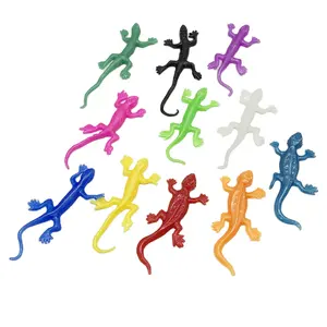 Cheaper kids novelty stretchy mini rubber lizard sticky lizard soft toy