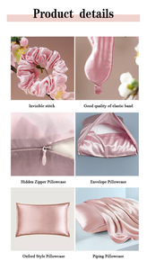 Funda de Almohada de Seda de Morera 100% Pura de Lujo, 22mm y 19mm, Cierre Suave Tipo Sobre, Ecológica, para Hogar y Hospital, Set de Regalo - Product Image 3