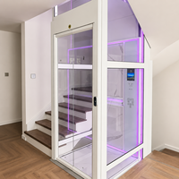 Ascenseur domestique moderne de luxe à vis sans fin pour villa, faible bruit, fonctionnement fluide, installation et entretien faciles, ascenseur pour passagers 2-4 étages