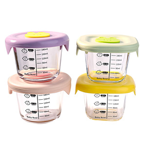 Boîte de conservation pour aliments complémentaires pour bébé en tissu peluche, pot hermétique de qualité alimentaire avec échelle, modèle 01 - Product Image 1