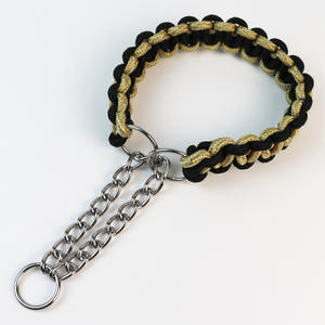 Grosir tali nilon tenun tenun dikepang Martingale Paracord kerah anjing peliharaan untuk anjing - Product Image 3