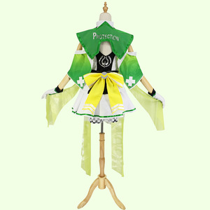 Da Qiao Guardian Power Cosplay Costume Women Green Anime Game Role Play Outfit Wig Set Summer 2020 - Product Image 3
