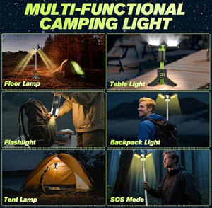 <b>Rechargeable</b> Work Shoplight Job 12000mAh Lithium Battery Cordless <b>LED</b> Work Camping Light with Telescoping Tripod - Product Image 6