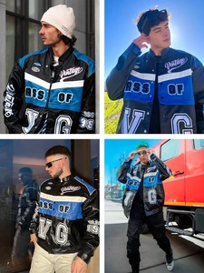 Écussons en chenille brodés sur mesure OEM Veste softshell d'extérieur légère à manches longues Letterman Bomber Varsity Jacket pour le printemps - Product Image 4