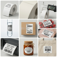Rouleau d'étiquettes thermiques directes blanches 60x40mm - 400 autocollants imperméables pour codes-barres, idéal pour supermarchés et épiceries