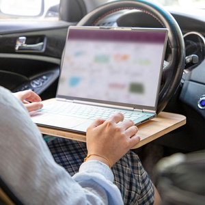 คุณภาพสูง Universal แบบพกพา 43*30 ซม.ไม้ไผ่ออ<span class=keywords><strong>โต</strong></span>้คาร์ SUV พวงมาลัยถาดอาหาร<span class=keywords><strong>โต</strong></span>๊ะแล็ปท็อป<span class=keywords><strong>โต</strong></span>๊ะทํางาน - Product Image 6