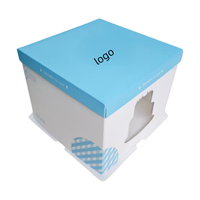 Boîte à gâteau au design fantaisie, prix usine XF, OEM, avec fenêtre transparente en PVC, directement du fabricant, boîte en carton rigide pour desserts, boîte cadeau