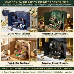 Caja de Regalo Magnética Personalizada al por Mayor, Set de Belleza Misterioso, Empaque de Cartón para Regalos, Set de Calendario de Adviento Cosmético para Mujer, para Navidad - Product Image 4