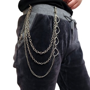 โซ่คาดเอวแฟชั่น โลหะผสมสังกะสี รูปหัวใจโปร่งหลายชั้น สำหรับผู้หญิง สวมใส่ได้ทุกวัน สไตล์พังก์ - Product Image 6