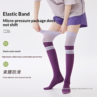 Chaussettes de compression tricotées professionnelles au-dessus du genou ODM pour l'été, le fitness, la course à pied, la corde à sauter, l'amincissement des mollets, la randonnée en extérieur